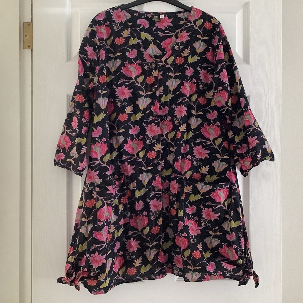 Woman’s organic cotton tunic/dress by “shalimar”